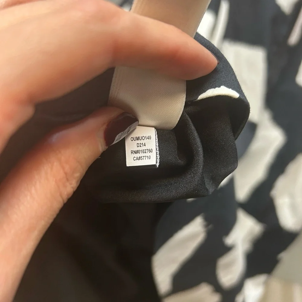 Kate Spade “Jane” Black and Cream Midi Dress